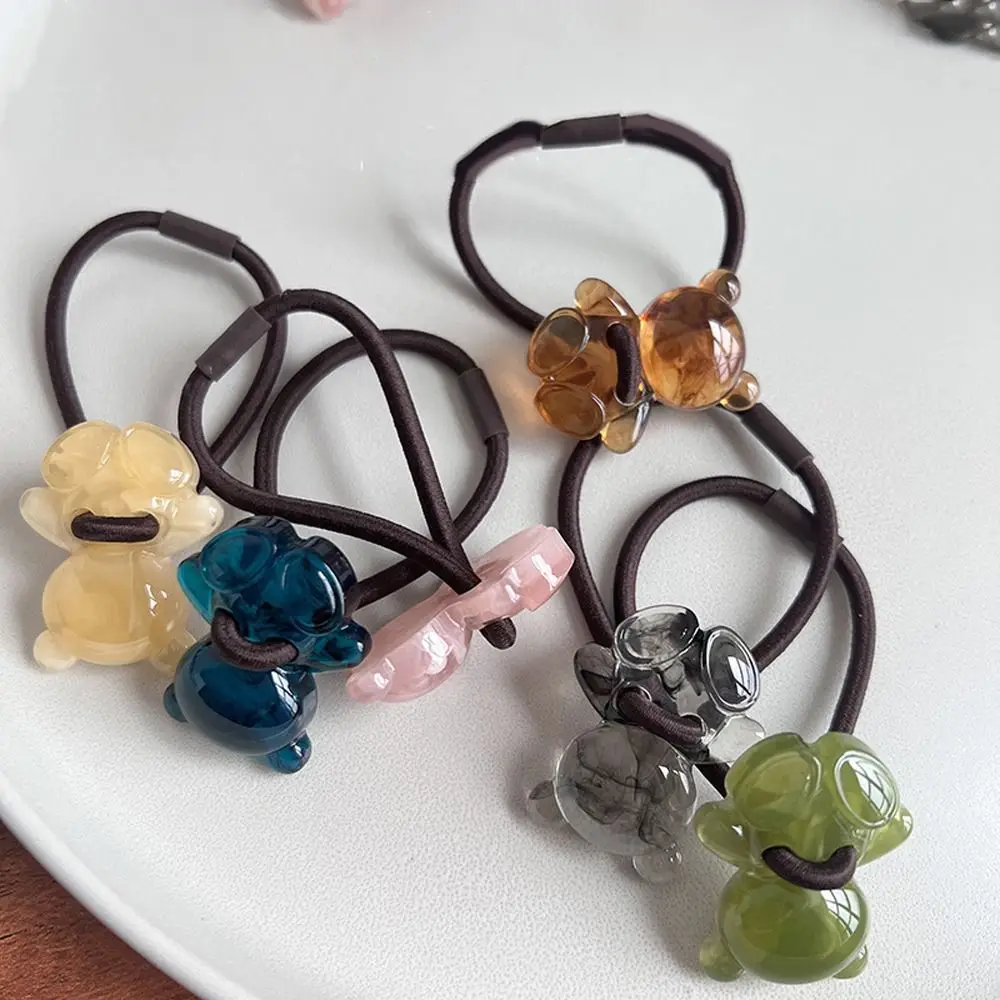 Headdress Bear High Horsetail Hair Rope New Headwear Bow Hair Rubber Bands Flower Scrunchies Sweet Hair Ties Women Hair Bands