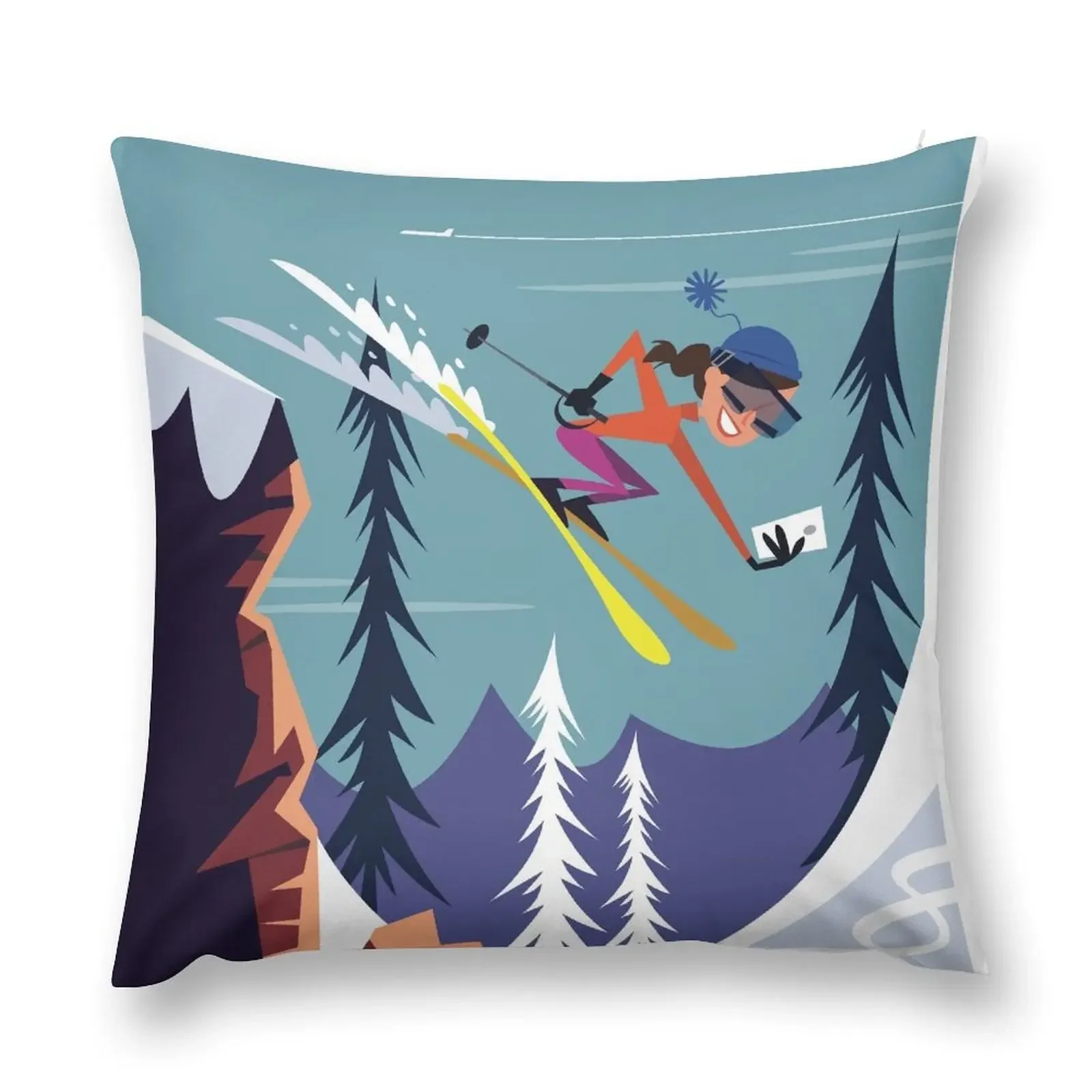 Chamonix Mont Blanc Poster Throw Pillow christmas cushions covers Ornamental Pillow pillow