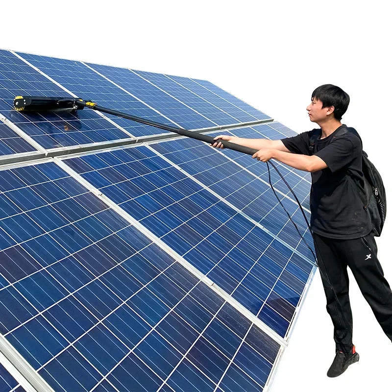 

Sunnysmiler China solar robot high quality Best Solar Panel Cleaning brush telescopic brush solar panel cleaning