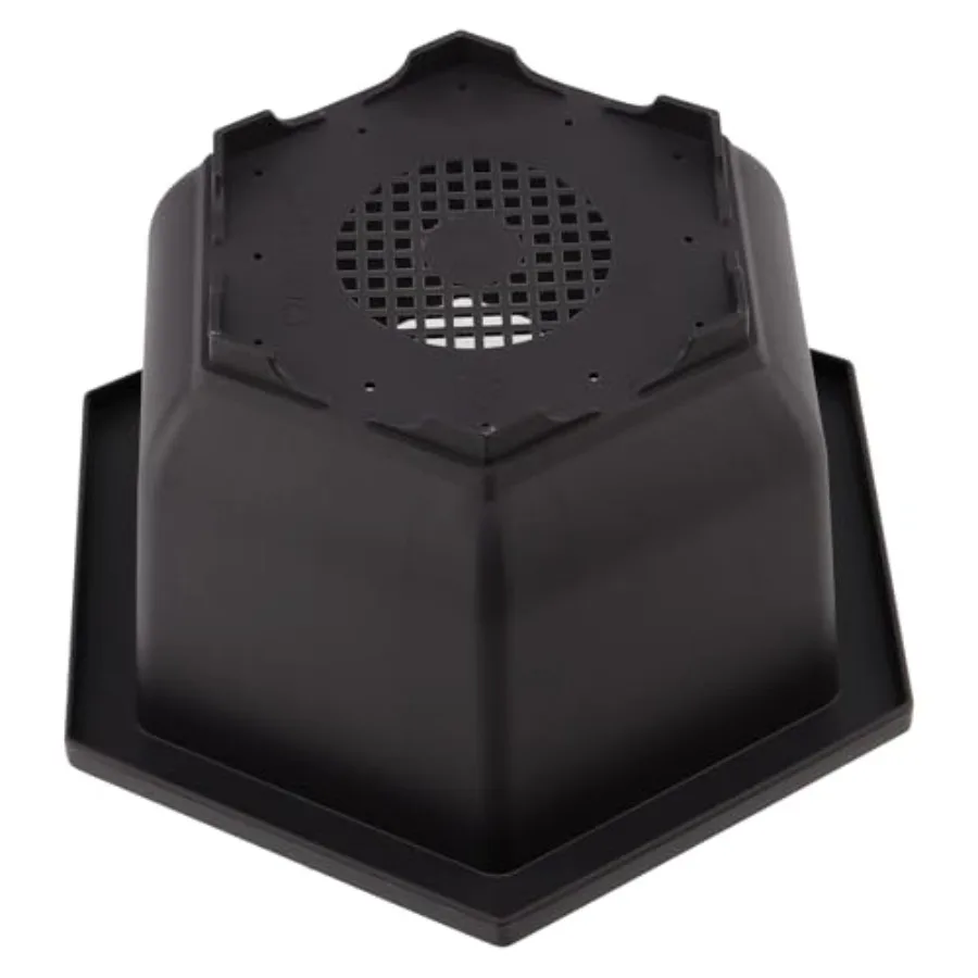 4 Pack Plastic Bonsai Pot 7.5 Inches Bonsai Training Pots with Drainage Humidity Tray Large Bonsai Plant Tree Pots for Garden Y