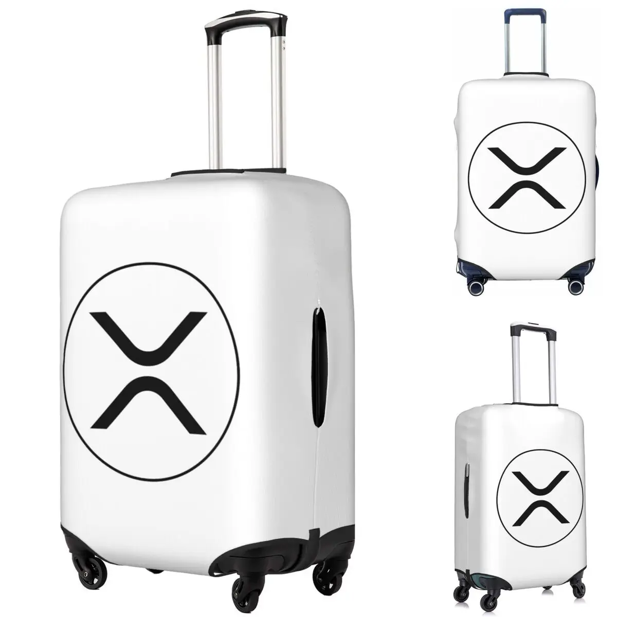 

XRP Ripple - Round Logo (Lite) Suitcase Cover Protection Elastic Travel Luggage Protector Covers for 18-32 Inch
