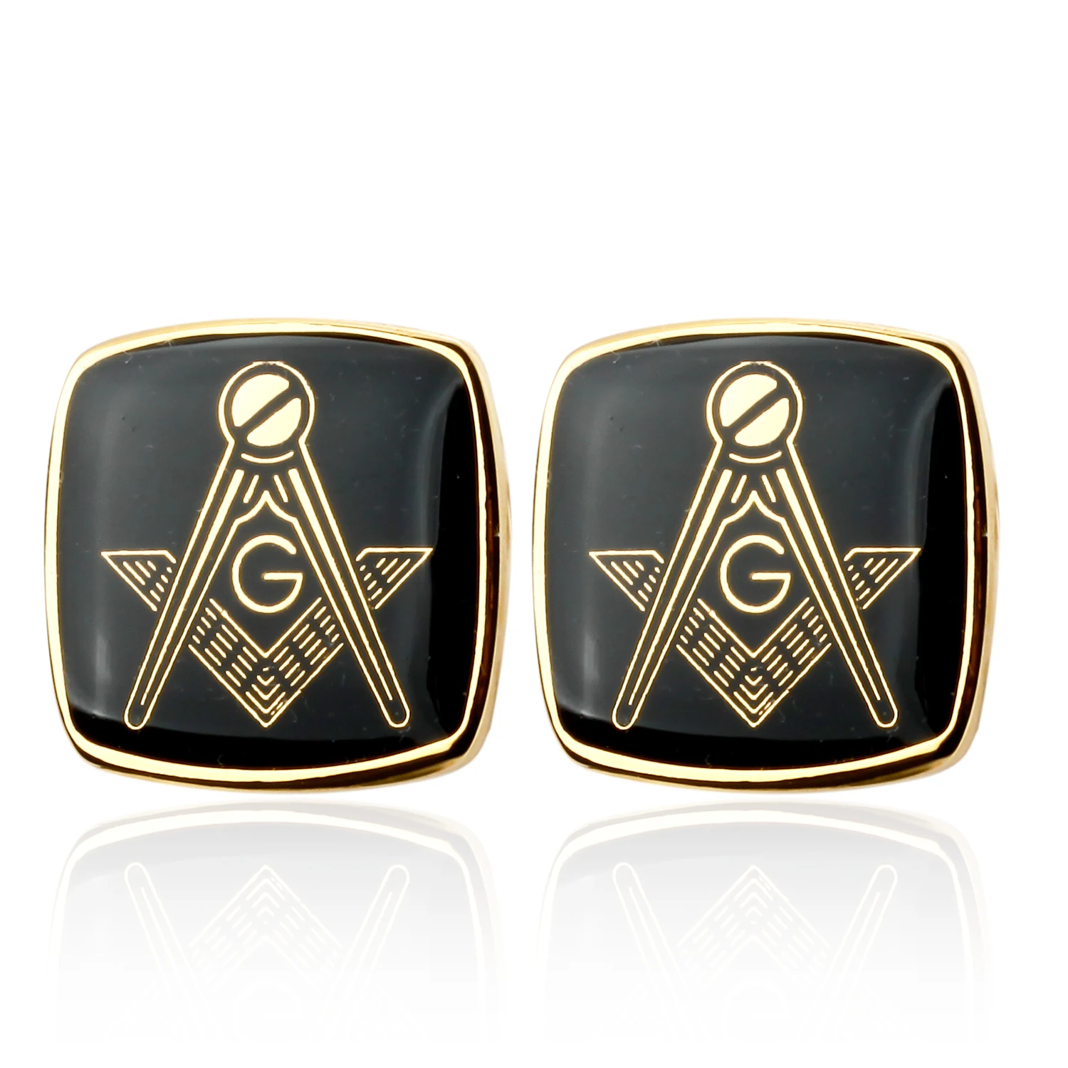 Hot Fashion men cuff links freemasonry cufflinks masonic cuff buttons sleeve designer for masonry square and compass with G