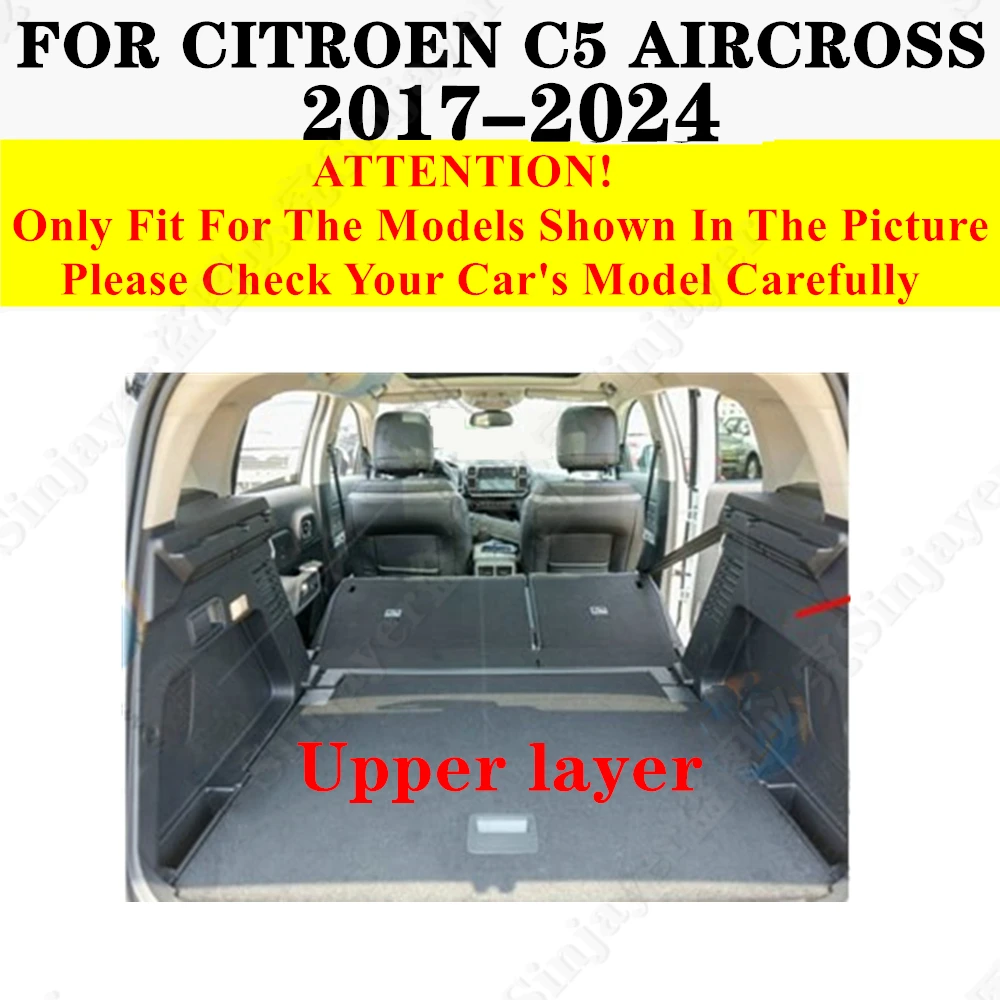 High Side Car Trunk Mat For Citroen C5 AIRCROSS 2024 2023 2022 2021-2019 2018 2017 Custom Fit XPE Tail Boot Pad Rear Cargo Liner