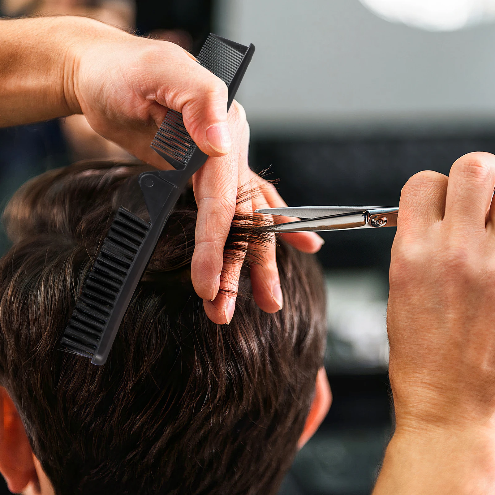 

2 шт., складная расческа для салона укладки для мужчин и женщин, портативная дорожная щетка для волос, прочная массажная расческа для кожи головы, парикмахерская расческа для волос