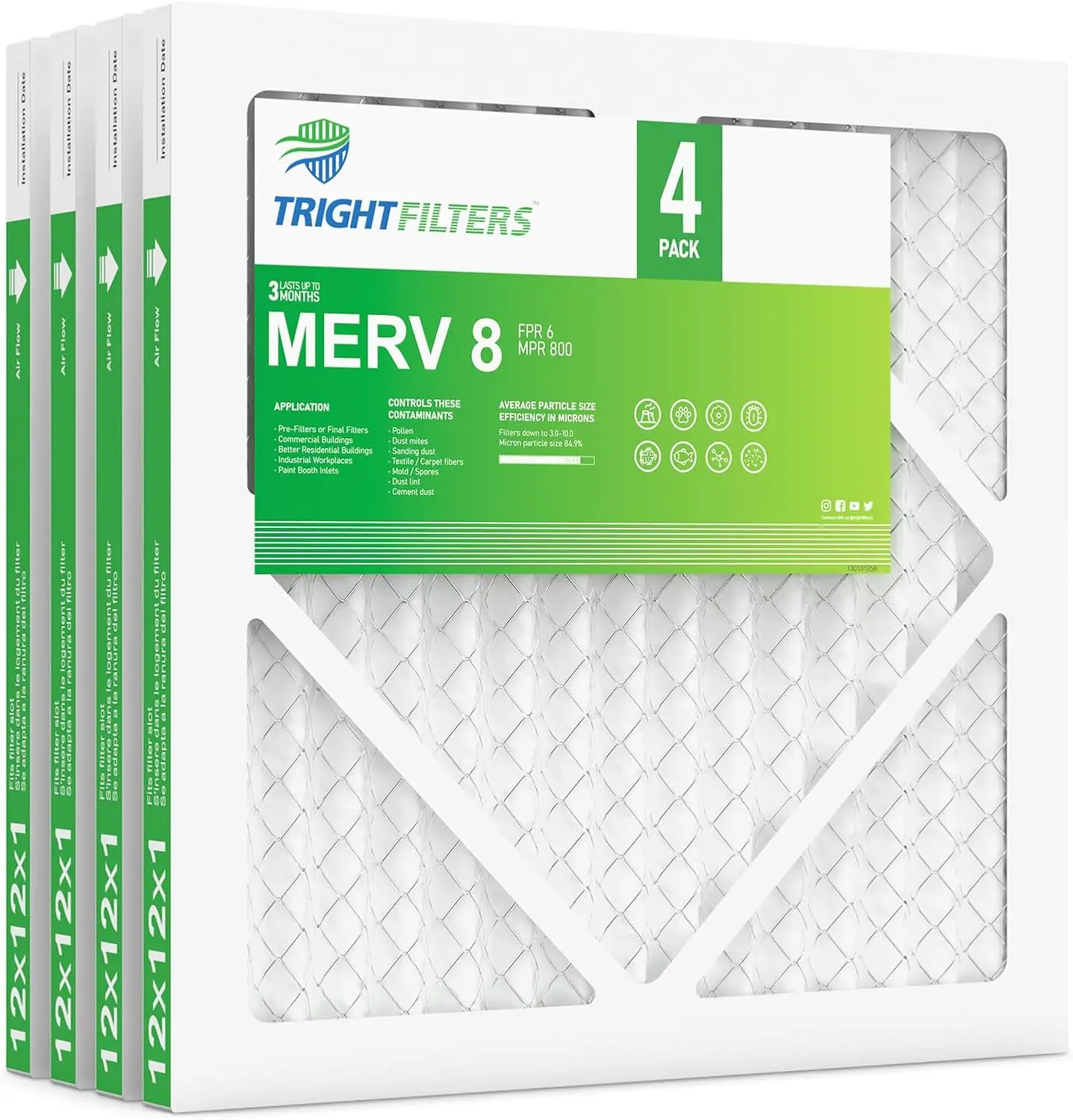 12X12X1 Merv 8 Plea…