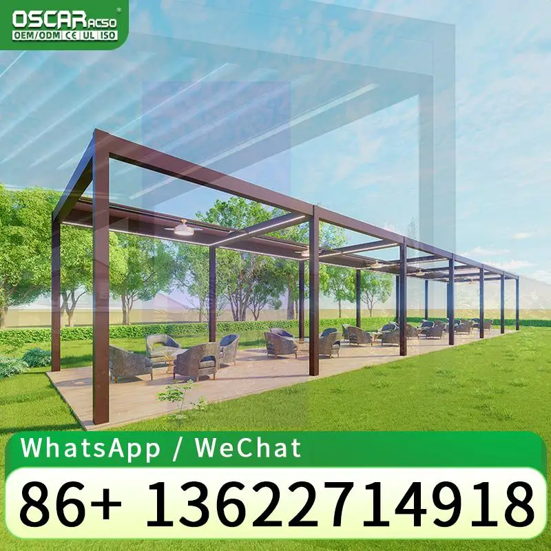 3x3 3x4 4x4 6x4m Factory Wholesale Modern Outdoor Bioclimatic Aluminium Louvered Pergola for Garden Parties Patio Relaxing Backy