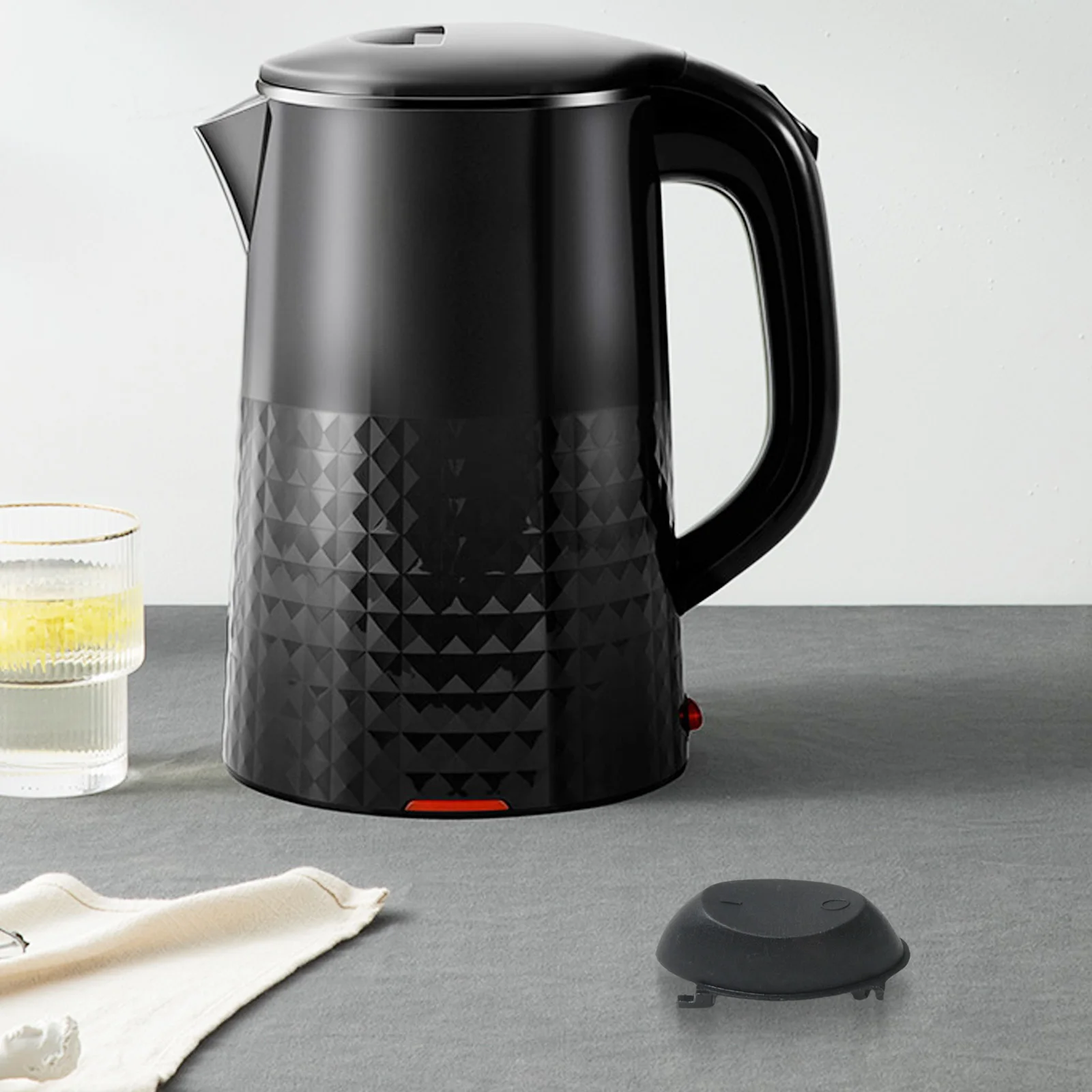 

For Efficient Use For Home Kitchen Electric Kettle Knob Kettle Spare Parts Black Accurate Size Easy To Install