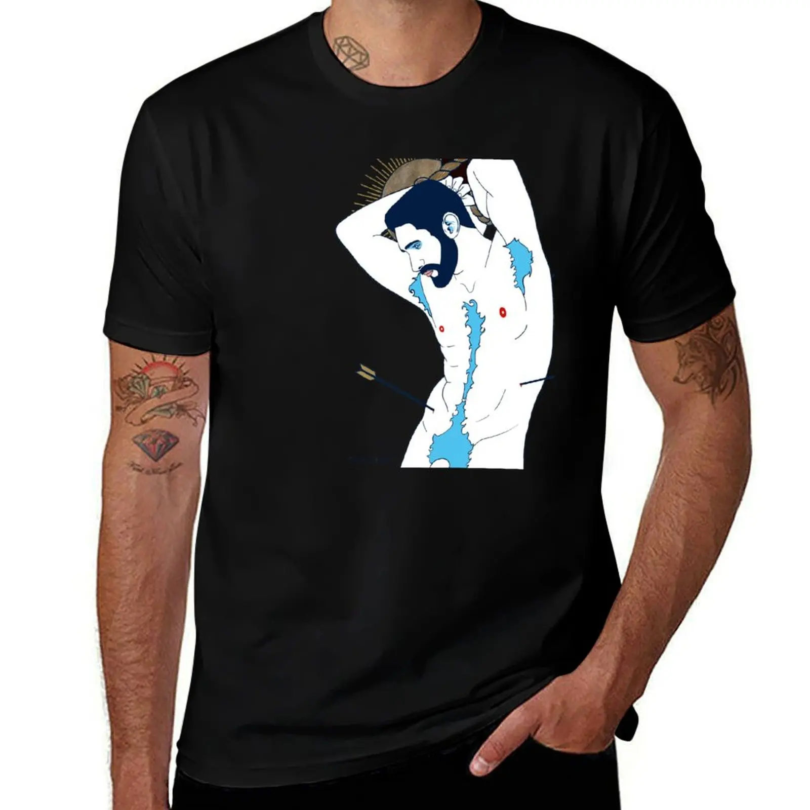 San Sebastian nachdenklich T-Shirt Halloween Casual T-Shirt