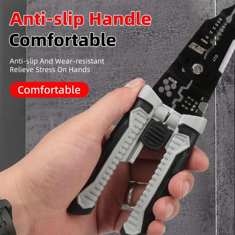 Multifunctional wire stripping pliers, electrician crimping pliers, universal terminal crimping pliers