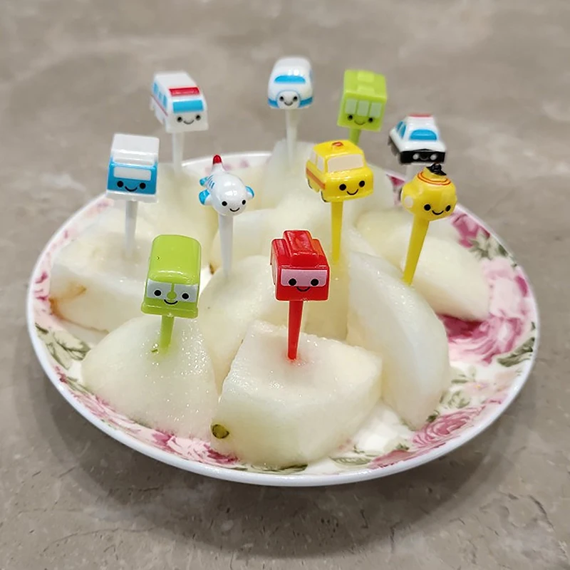 Cartoon Fruit Fork Toothpicks Cute Animal Food Selection Mini Lunch Box Decoration Children's Food Supplement Tool