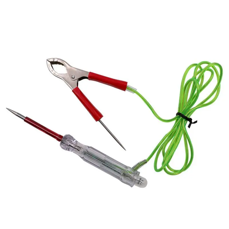 Heavy-Duty 6-24V Automotive Circuit Tester – Wire Test Lamp Probe With 185cm Lead – For Cars, Motorcycles, ATVs