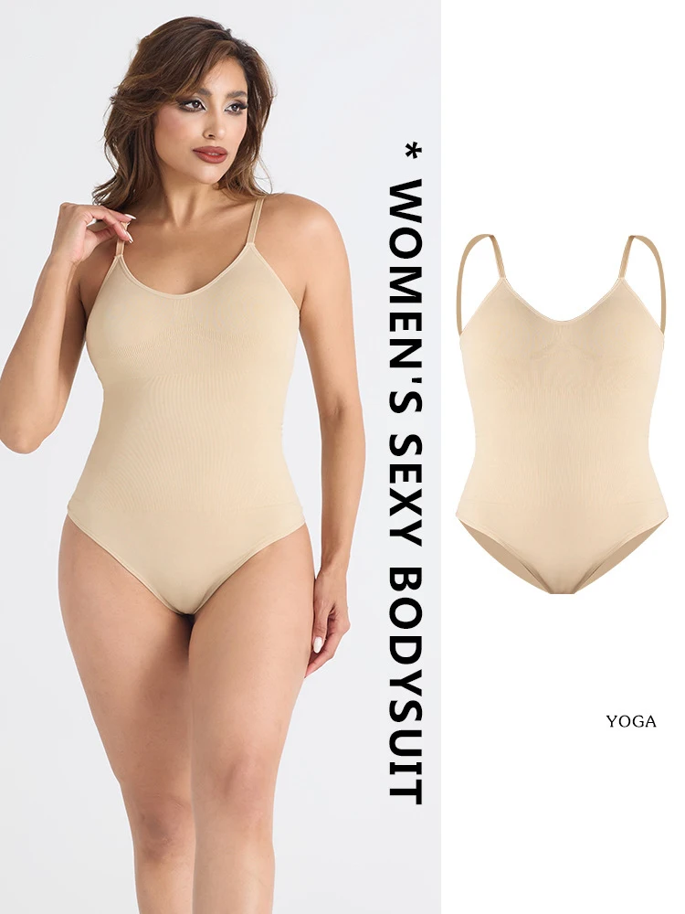 No embarrassment line professional Yoga wear seamless jumpsuit halter Peach butt One-piece T-shaped women's fitness vest