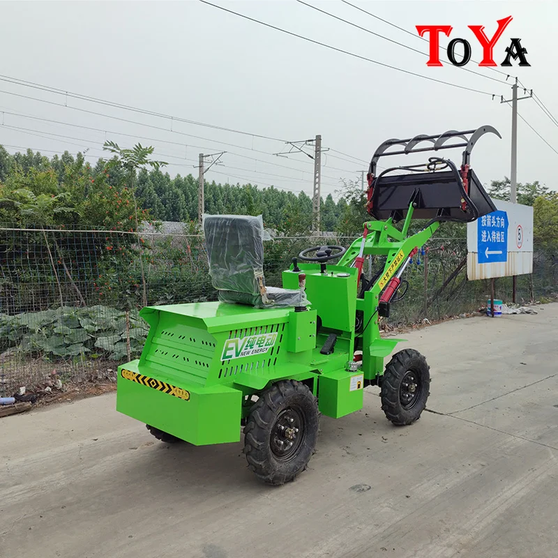 Farm Agricultural Battery Small Electric Loader Mini Wheel Loader Backhoe Tractor For Sales customized