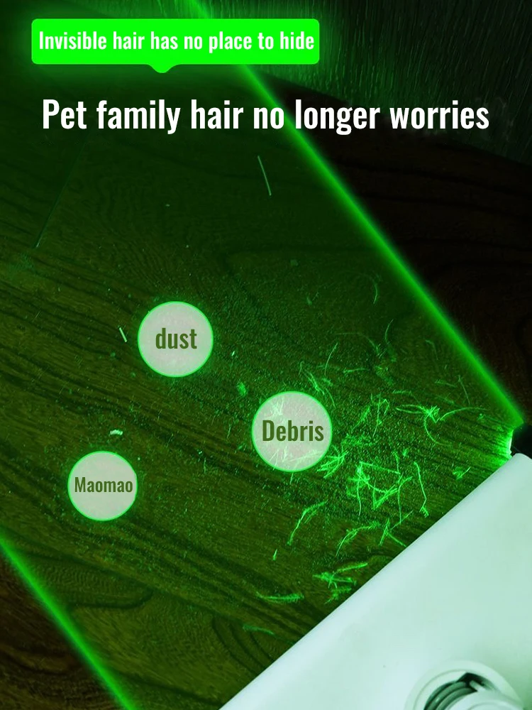 Imagem -02 - Aspirador de pó com Luz Led Exibição de Poeira Limpar Poeira Escondida Cabelo Pet Cabelo Humano Peças para Casa Pet Shop