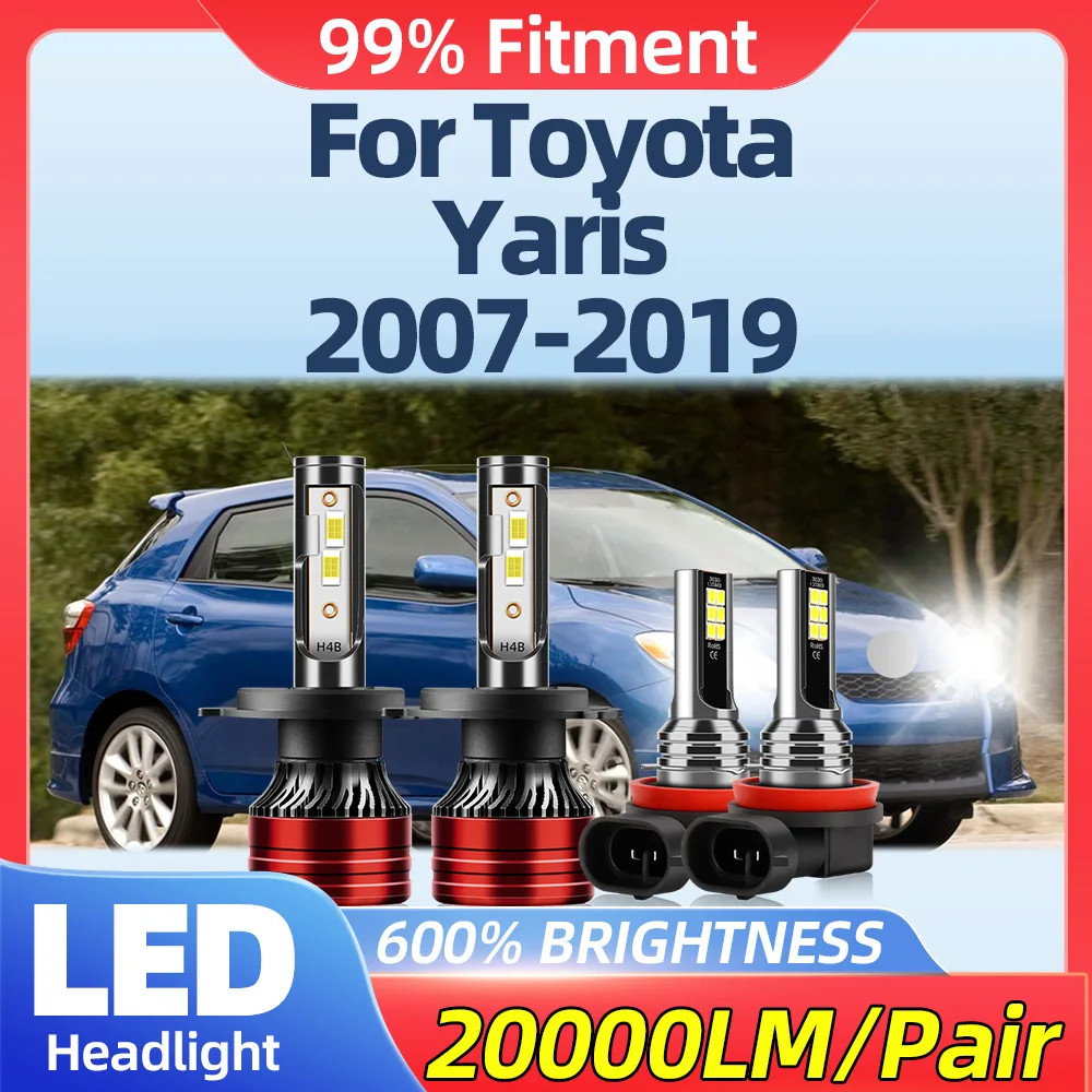 240W High Power LED Headlight Bulbs  40000LM Car Headlamp 6000K White Fog Light For Toyota Yaris 2007-2015 2016 2017 2018 2019