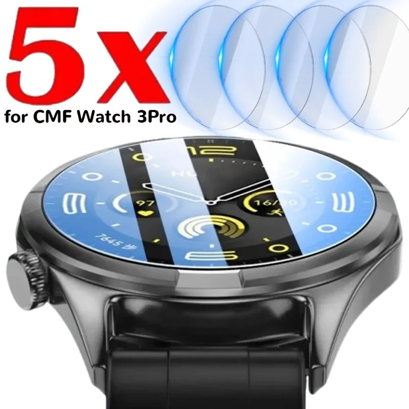 5/1PCS Screen Protector for Nothing CMF Watch 3 Pro Smartwatch 9H Hardness Tempered Glass Protective Film for CMF Watch 3Pro