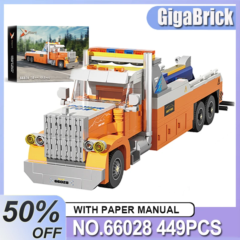 

Xbert 66028 MOC Collectible HEAVY-DUTY TOW TRUCK Model Building Blocks Bricks Puzzle Assembly Children Toys Birthday Gifts Kids