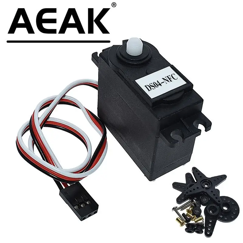 AEAK DS04-NFC servo 360-degree Continuous Rotation Servos DC Gear Motor Smart Car Robot Torsion 5.5kg/cm DC 4.8V-6V