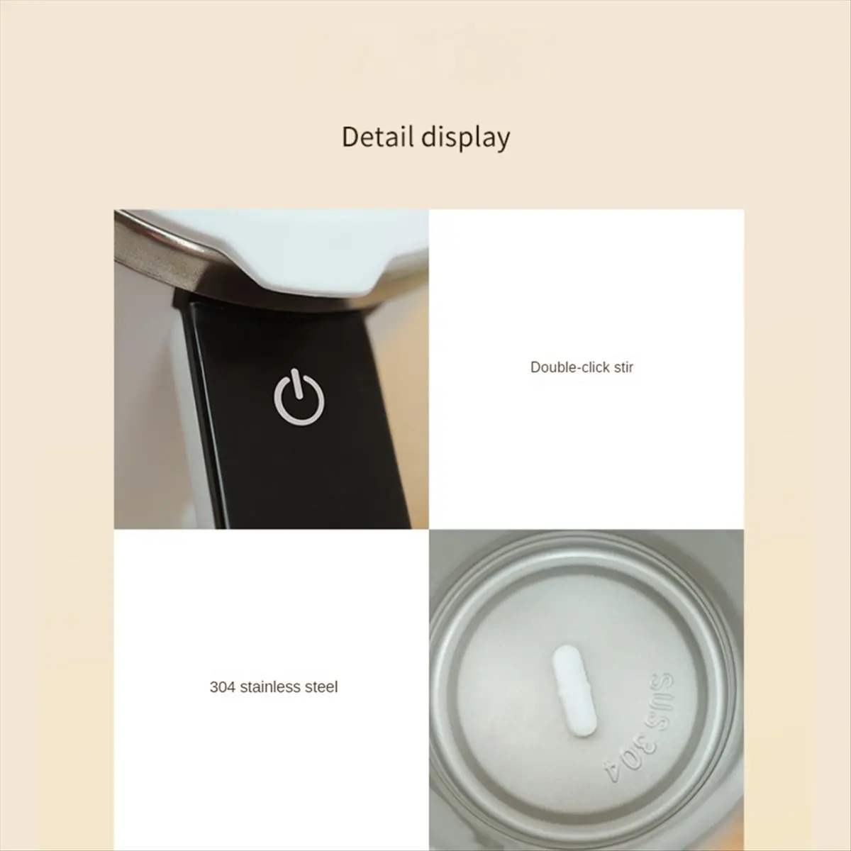 【New Hot】 380ML Mini Electric Coffee Self Mixing Mug Digital Display Coffee Mug USB Rechargeable Automatic Magnetic Cup for Tea