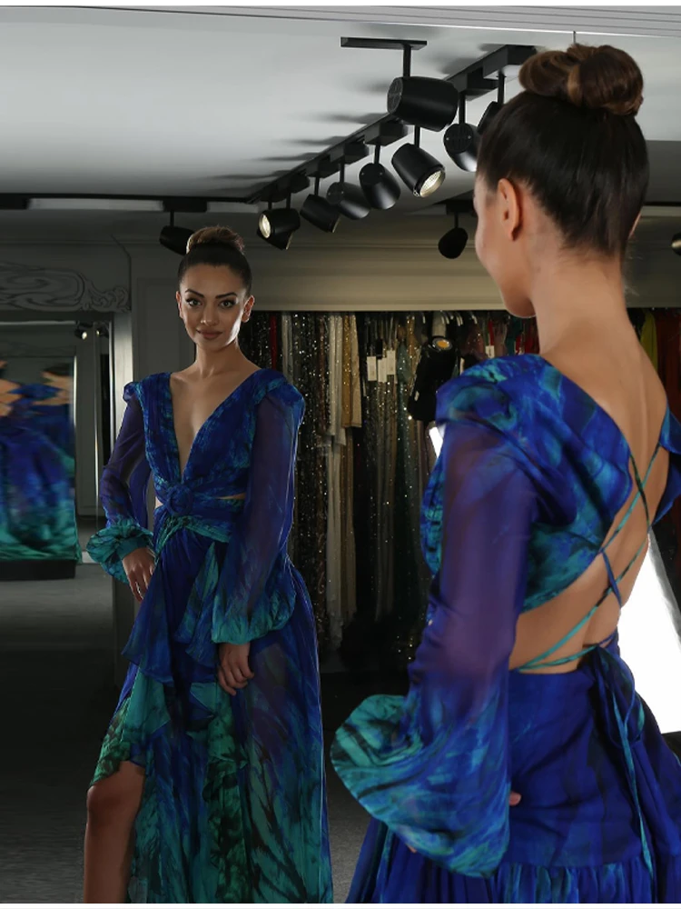 أنيقة شيك ثوب البوهيمي المكرر شير المصممين الهواء الإناث فساتين الخريف خمر عطلة الأطراف رائع الشارع ملابس نسائية #4