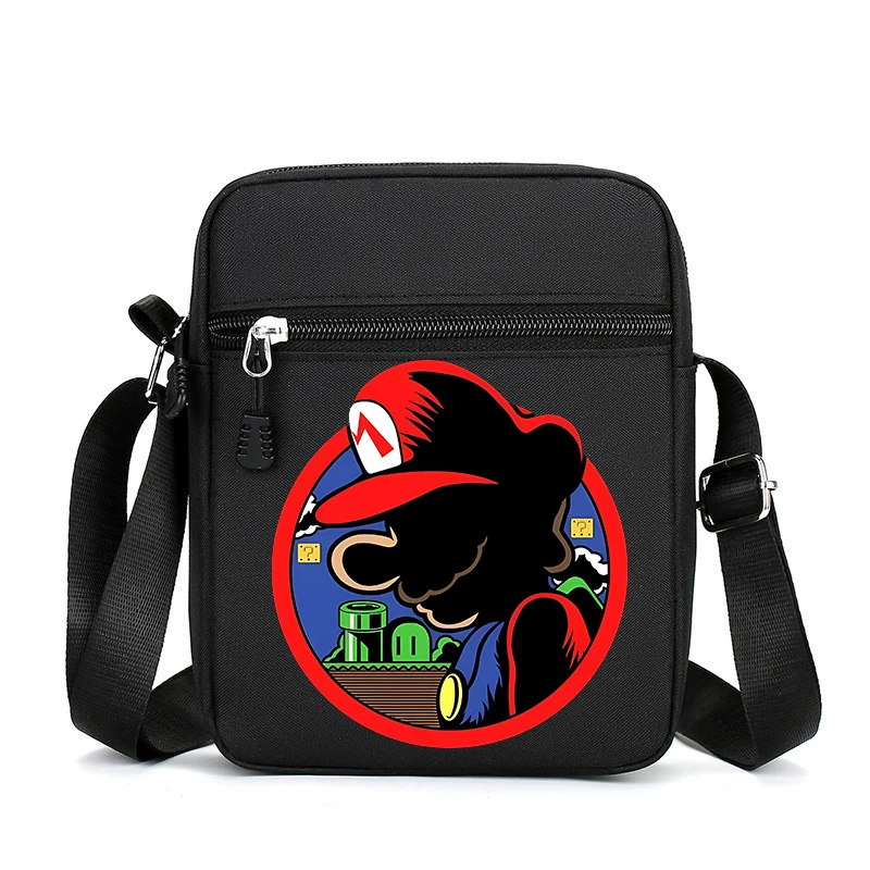 New Super Marios Shoulder Bag Boy Girl Anime Cartoon Cute Crossbody Bag Outdoor Sports Leisure Large Capacity Canvas Square Bag