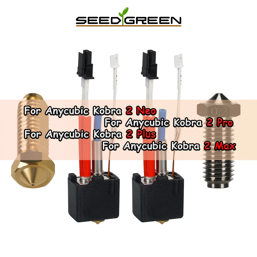 

Для Anycubic Kobra 2, латунное сопло Hotend 0,2/0,4/0,6/0,8/1,0 мм для Anycubic 2 Neo/Plus Hotend Kit для Anycubic Kobra 2 Max/Pro