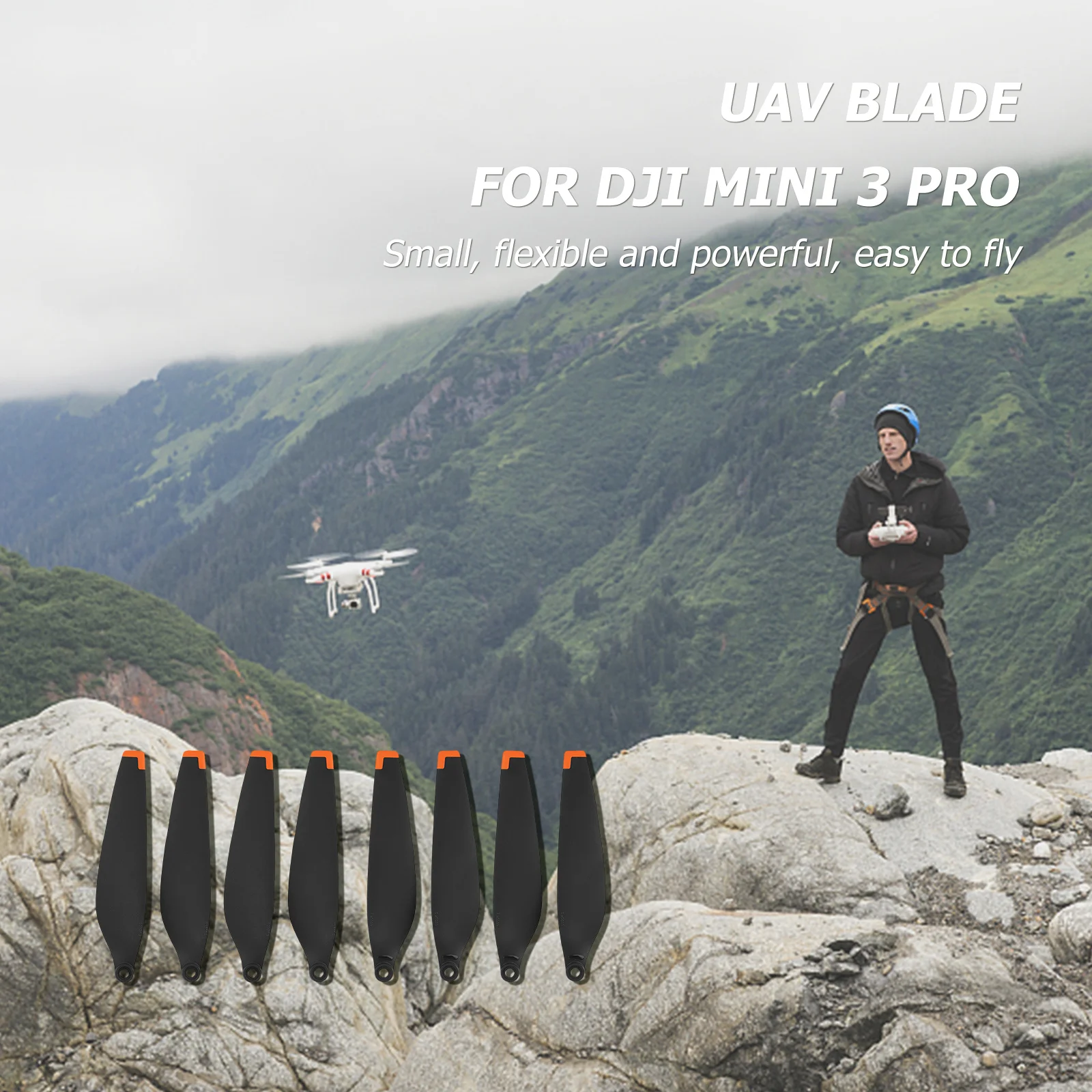 لـ DJI Mini 3 Pro 8 قطع مراوح بدون طيار منخفضة الضوضاء شفرات سريعة الإصدار #3