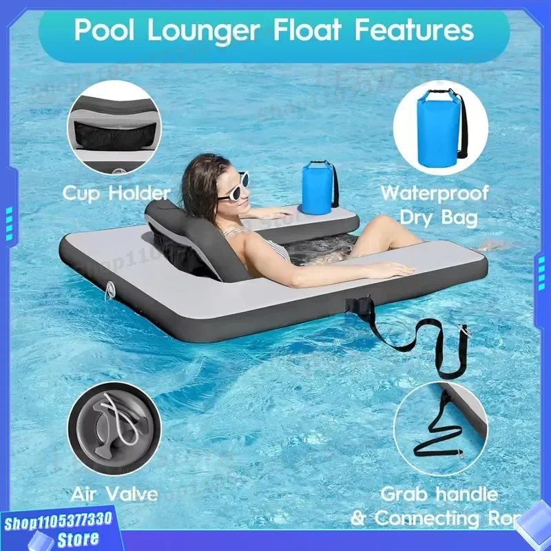 Portable Inflatable Water Floating Seat Cushion High Quality Needle Design Chair for Pool Beach Summer Relaxation OEM ODM