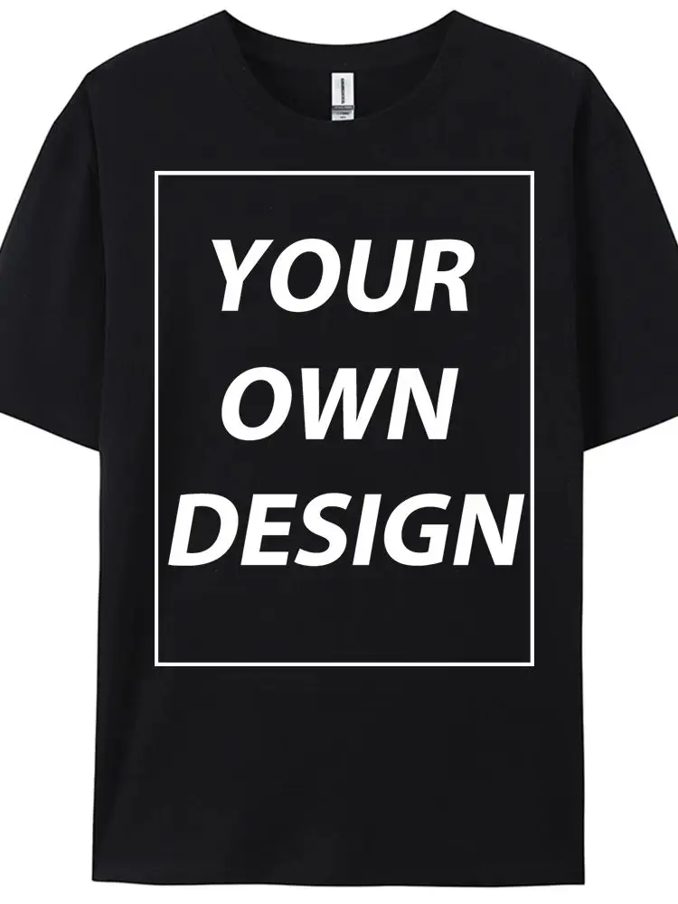 Man Vrouw Aangepaste Foto T-shirt Zomer Katoen Korte Mouw Comfy Soft Tee Top Eenvoudige Cool Streetwear Mode Casual Kleding - afbeelding 2