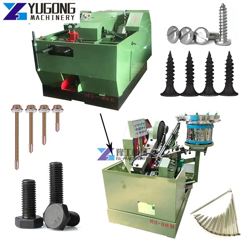 Automatic Threading Machine Drywall Screw Thread Rolling Machine Self Tapping Screw Wire Nail Making Machine