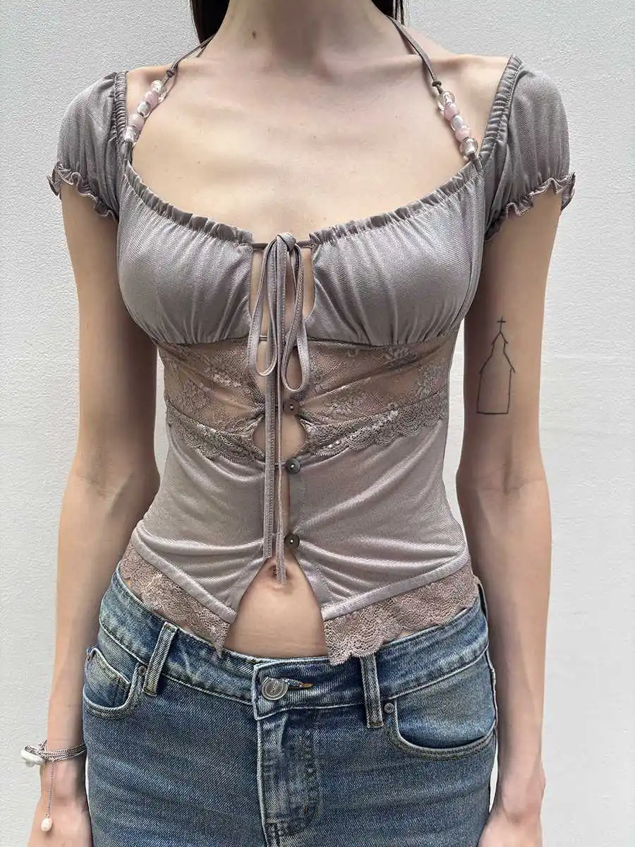 

Новый летний французский кружевной кардиган с бисером для женщин, тонкий ретро-дренажный темпераментный шикарный топ