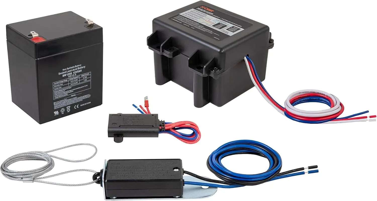 

Trailer Breakaway Switch Kit with Battery and Charger for Safe Towing, Easy Installation