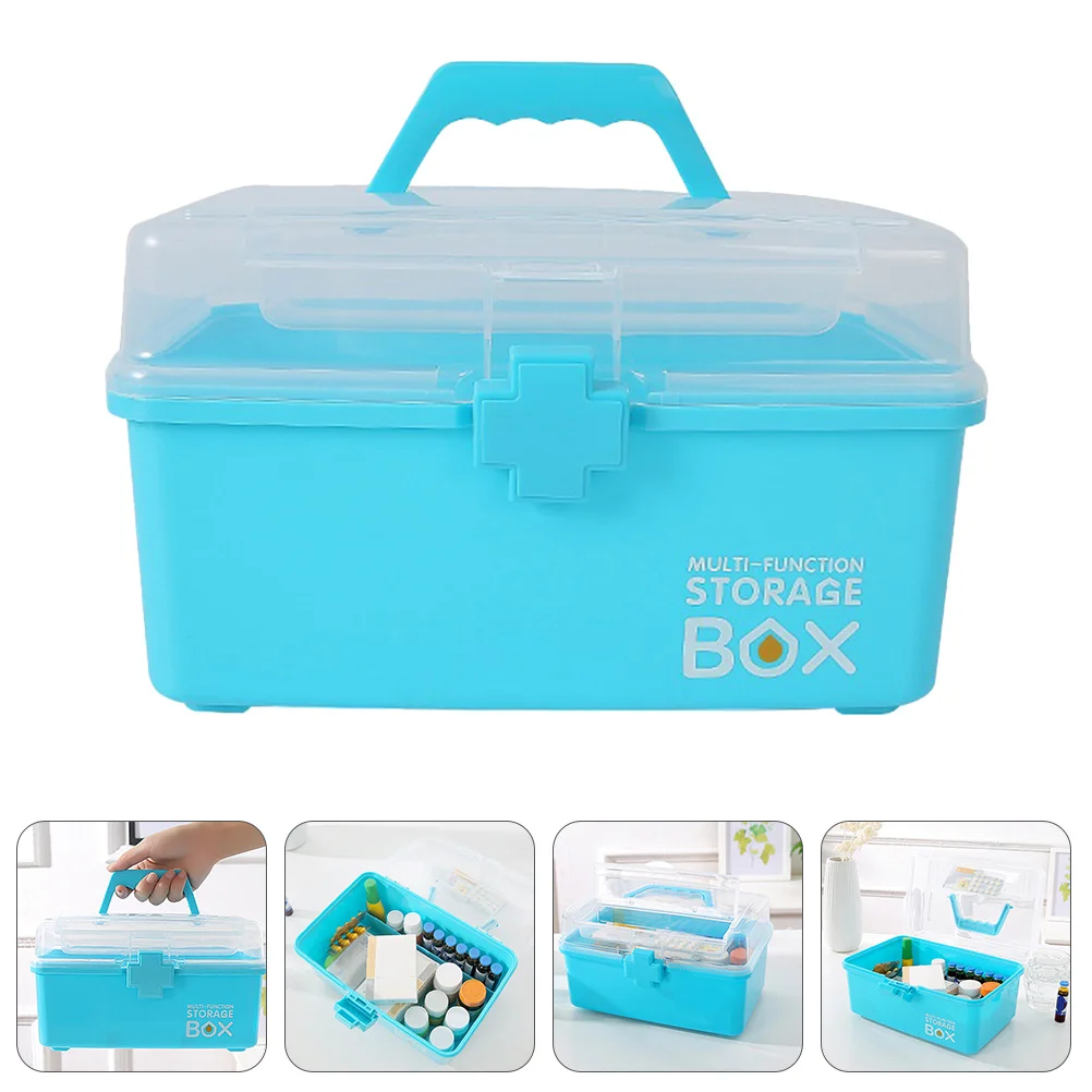 منظم محمول على شكل صندوق دواء متين للأدوية، عناصر صغيرة مثالية للأنشطة الخارجية للمكتب المنزلي والمدرسة #2