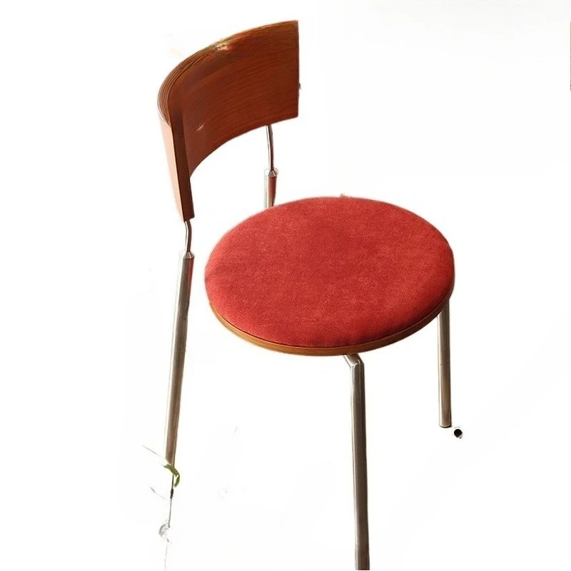 

Medieval Solid Wood Dining Chair Single Dining Table Chair Backrest Stackable Desk Dressing Chair Stool Vintage Bauhaus