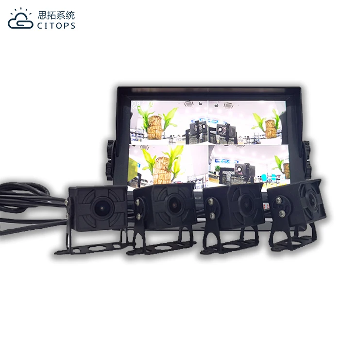 Digitale 4-Kanal-Bildschirmkamera-Kits vorne und hinten, System Living Video Recorder 8,0 Zoll MDVR