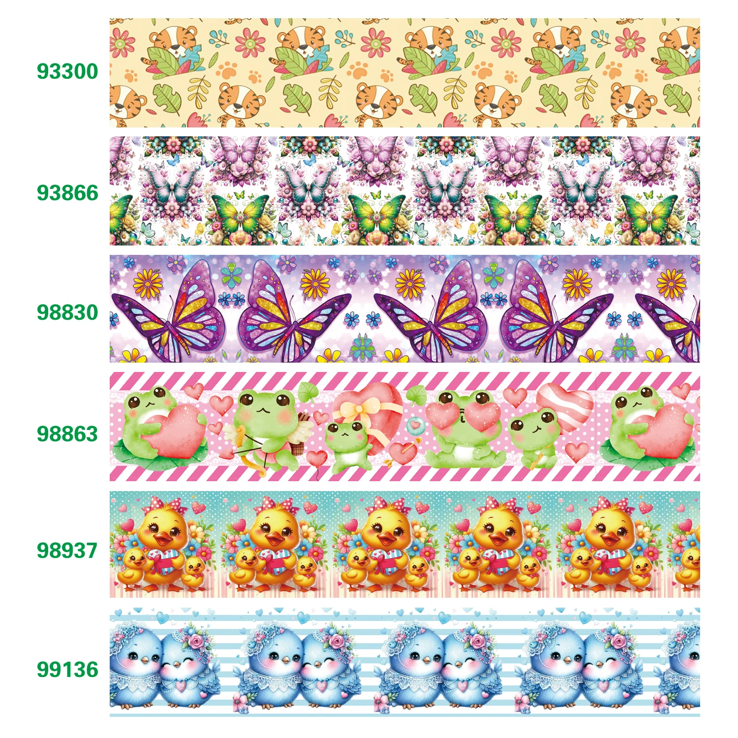 5 Yards Animals Cartoon Easter Grosgrain/Satin Ribbon for diy Printed Ribbon wedding supplies For Crafts Decoration Bow 93300