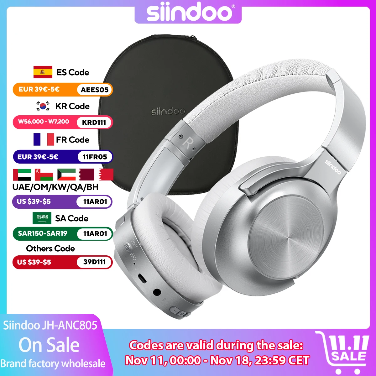 Siindoo JH-ANC805 Bluetooth Kulaklık: Seyahat, Çalışma ve Eğlence İçin Gerçek Performans