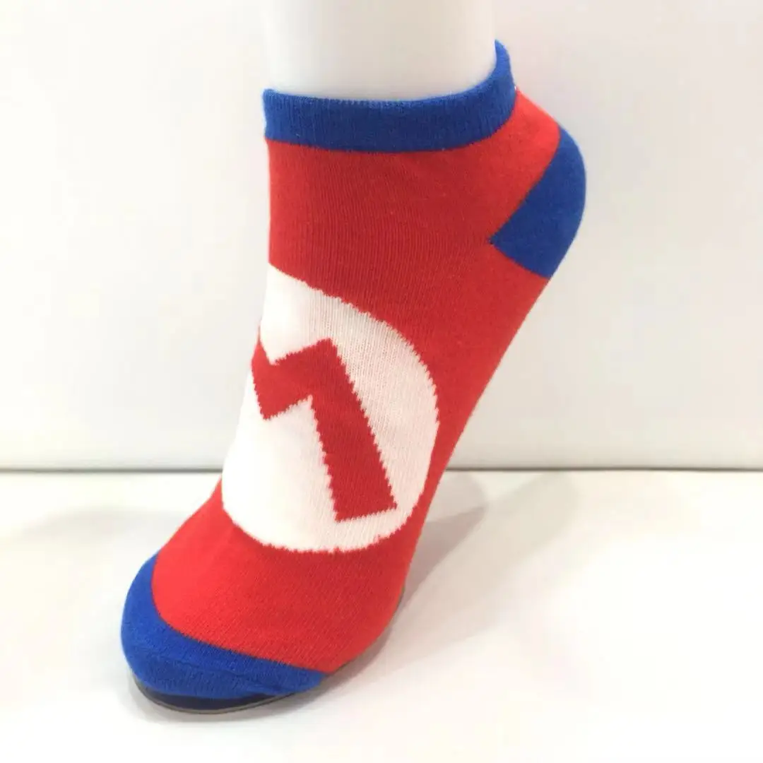 Super Mario Luigi Mario Yoshi Anime Baumwolle Boot Socken kurze Cartoon Kinder Junge Mädchen gedruckt dünne Socken Geburtstags geschenke