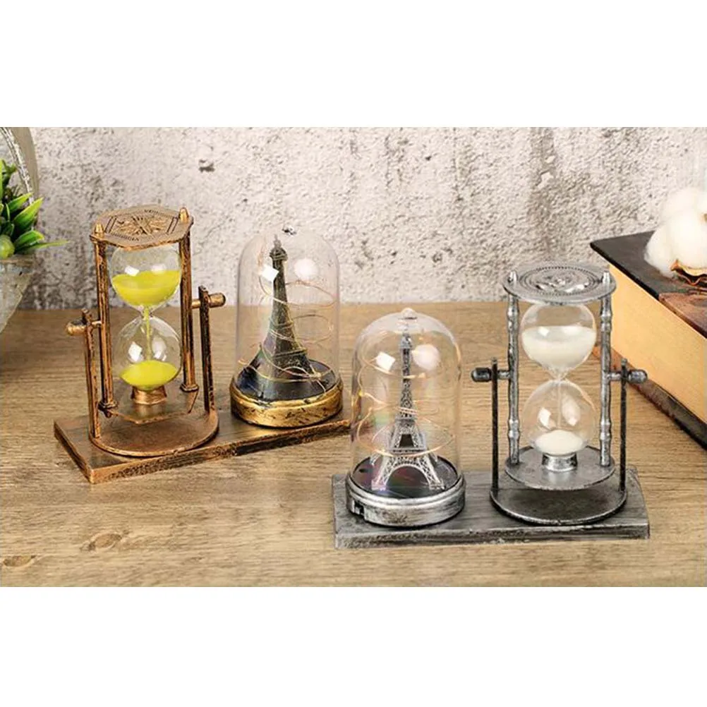 

Iron Tower Sand Timer Decor, Creative Hourglass For Home Office Desk, European Style Sandglass Gift, Desktop Craft