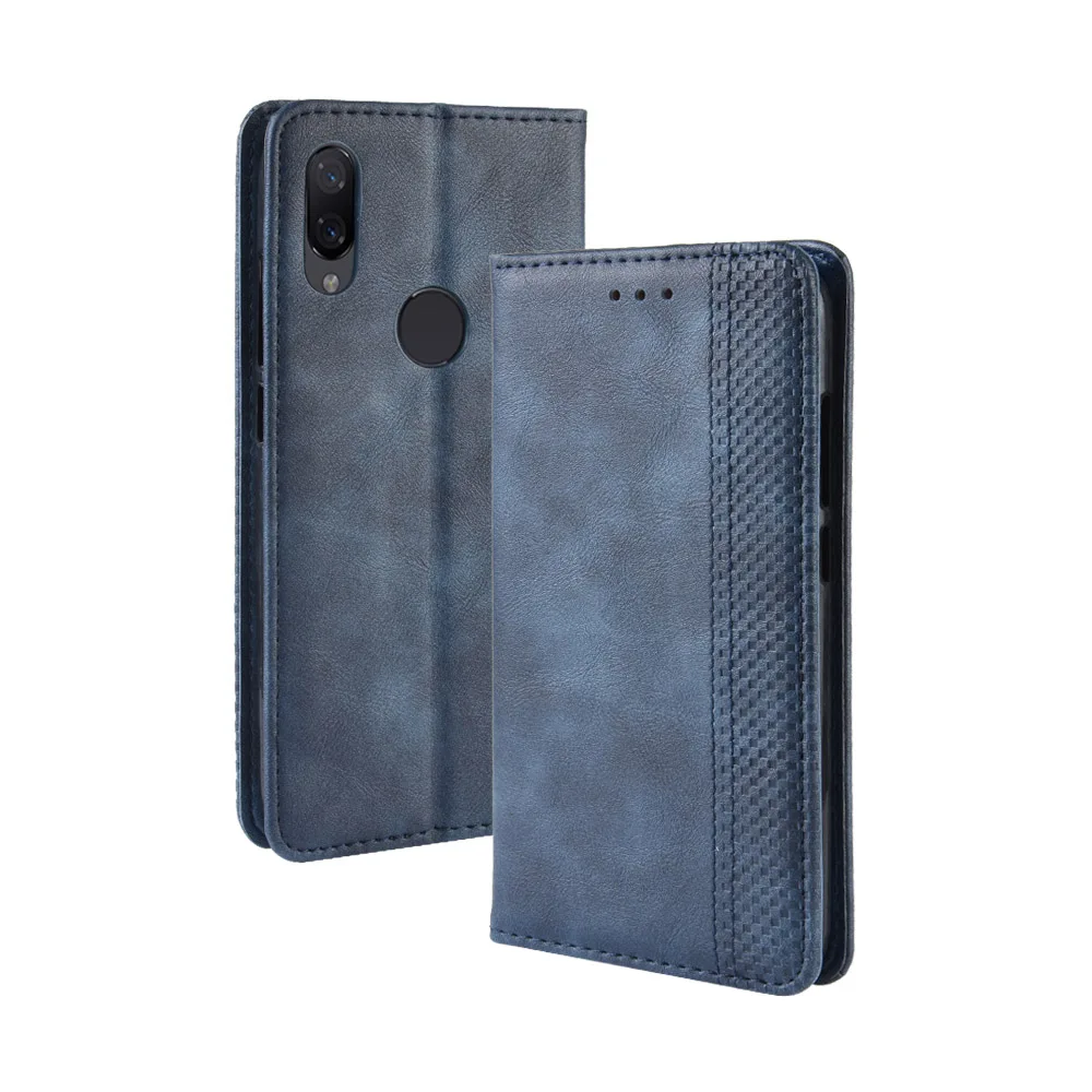 

Flip Retro Style Leather Magnetic Closure Phone Cover For Xiaomi Redmi Note 7 Pro 6.3 inch Wallet Fall prevention Phone Case