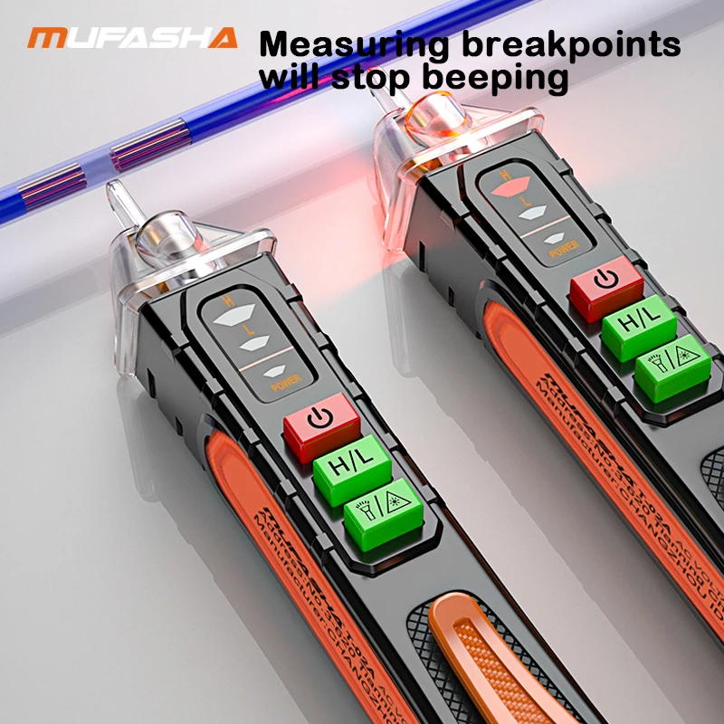MUFASHA Non-Contact Voltage Detector Electrical Pen AC Voltage Tester Smart Breakpoint Finder 12-1000V