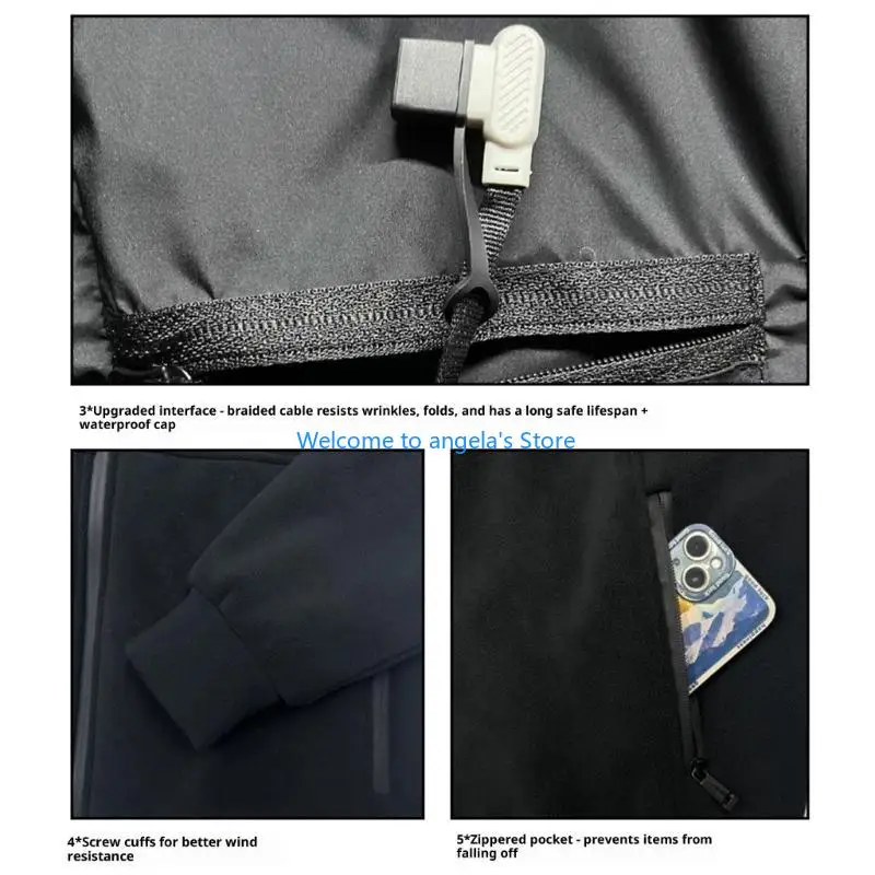 X4YC Heated Fleece with Battery,Fleece Heating Jackets Not Included)