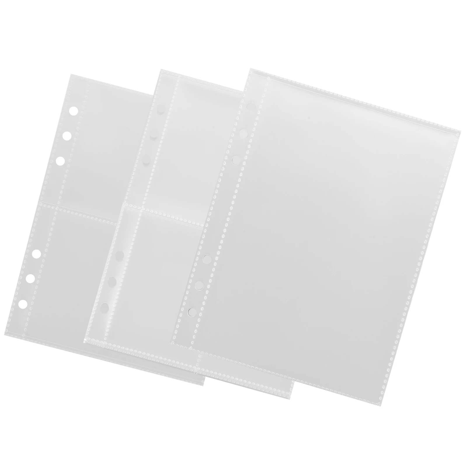 

3-товые прозрачные страницы альбома для фотокарточек, прозрачные рукава с отрывными листами, защитные сменные листы для фотоальбома