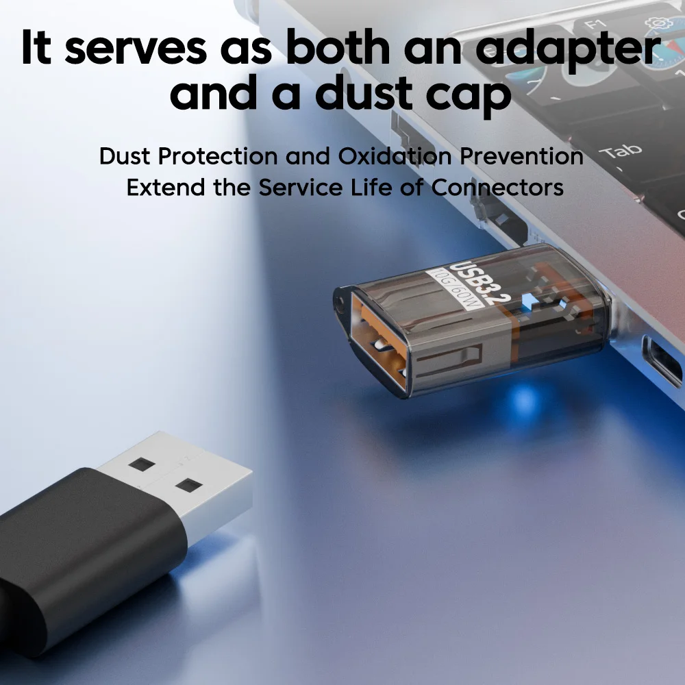 Olaf 60W USB A To USB A OTG Adapter USB 3.2 to USB A Fast Charging Connector For iPhone 18 17 15 16 Macbook iPad Huawei Xiaomi