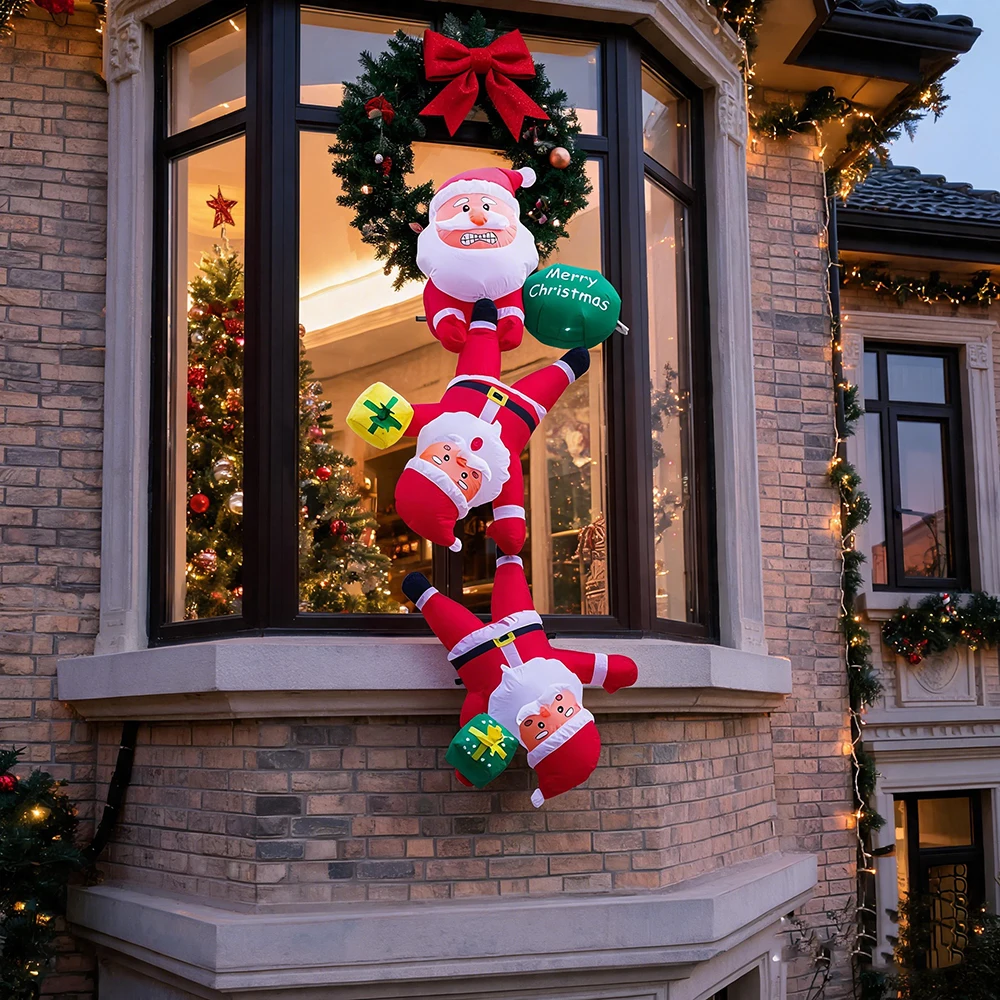 8ft-24m-hanging-christmas-inflatables-decorations-santa-claus-climbing-wall-with-gift-bag-blow-up-yard-decorations-outdoor-toys