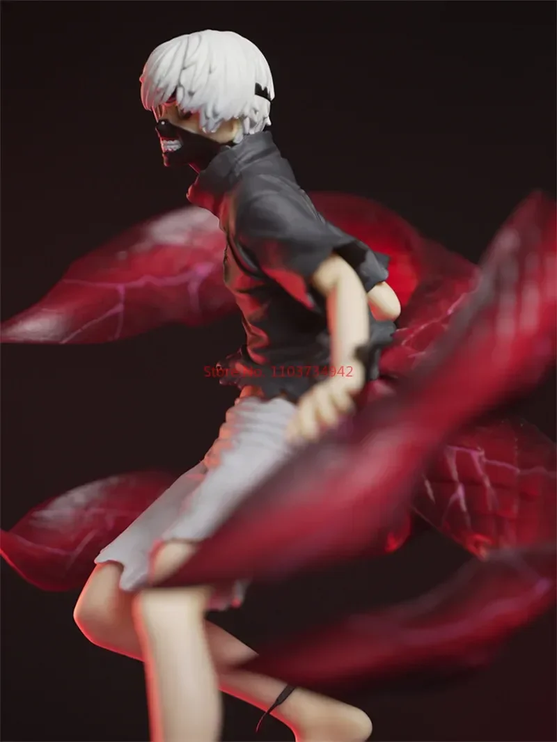 22cm Tokyo Ghoul Kaneki Ken Figure Mask Model Doll Anime Two Heads Statue Ornament Cool Fight Toys Figure Statue Toys Deco