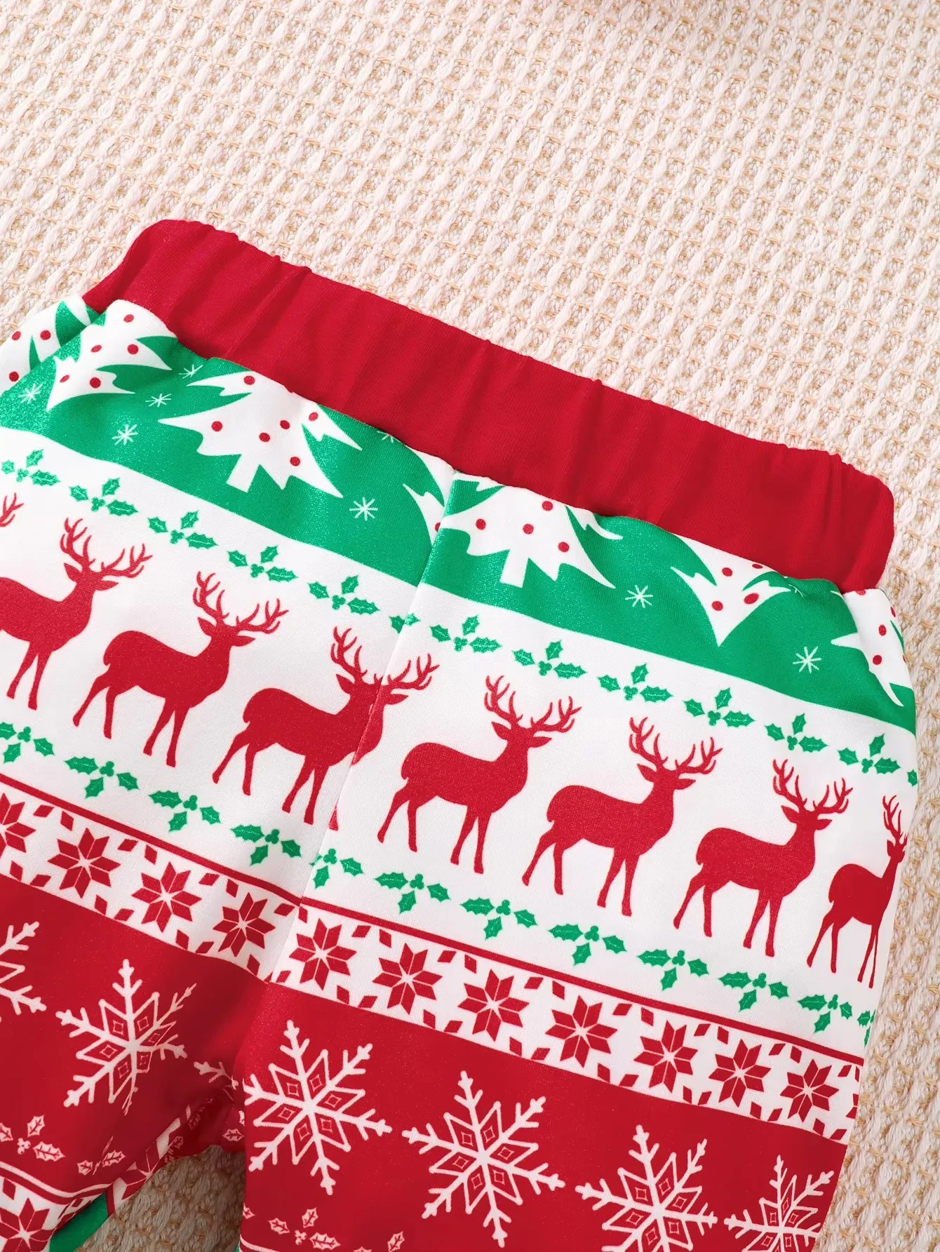 Baby Boy The First Christmas Outfits Cute Print Long Sleeve Top+Pants+Hat 3PCS Clothes Set for 1-18 Months Infant Holiday Suit