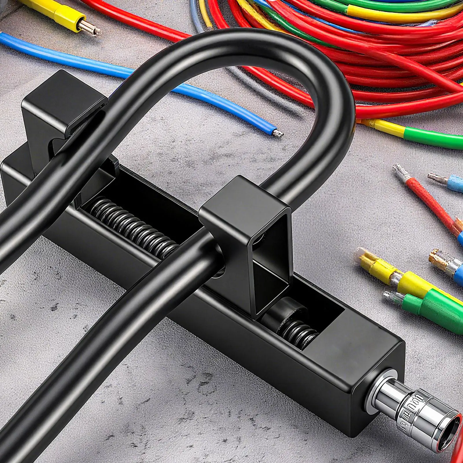 

Натяжитель кабеля для затяжки забора для ручного и электрического использования. Профессиональный сверхмощный разъем натяжителя. Экономия труда.