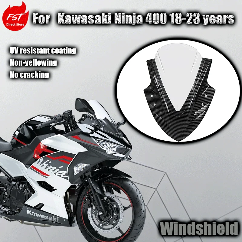 

Для Kawasaki Ninja 400 2018-2023: Гоночное ветровое стекло и обвесы, модифицированные для повышения производительности и улучшения стиля