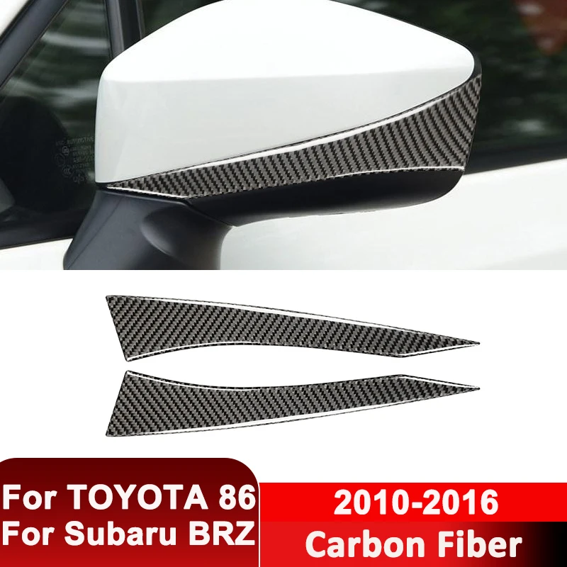 

For TOYOTA 86 For Subaru BRZ 2010-2016 Carbon Fiber Car Rearview Mirror Protection Anti-collision Strips Decorative Sticker
